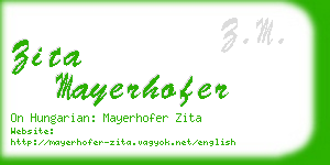 zita mayerhofer business card